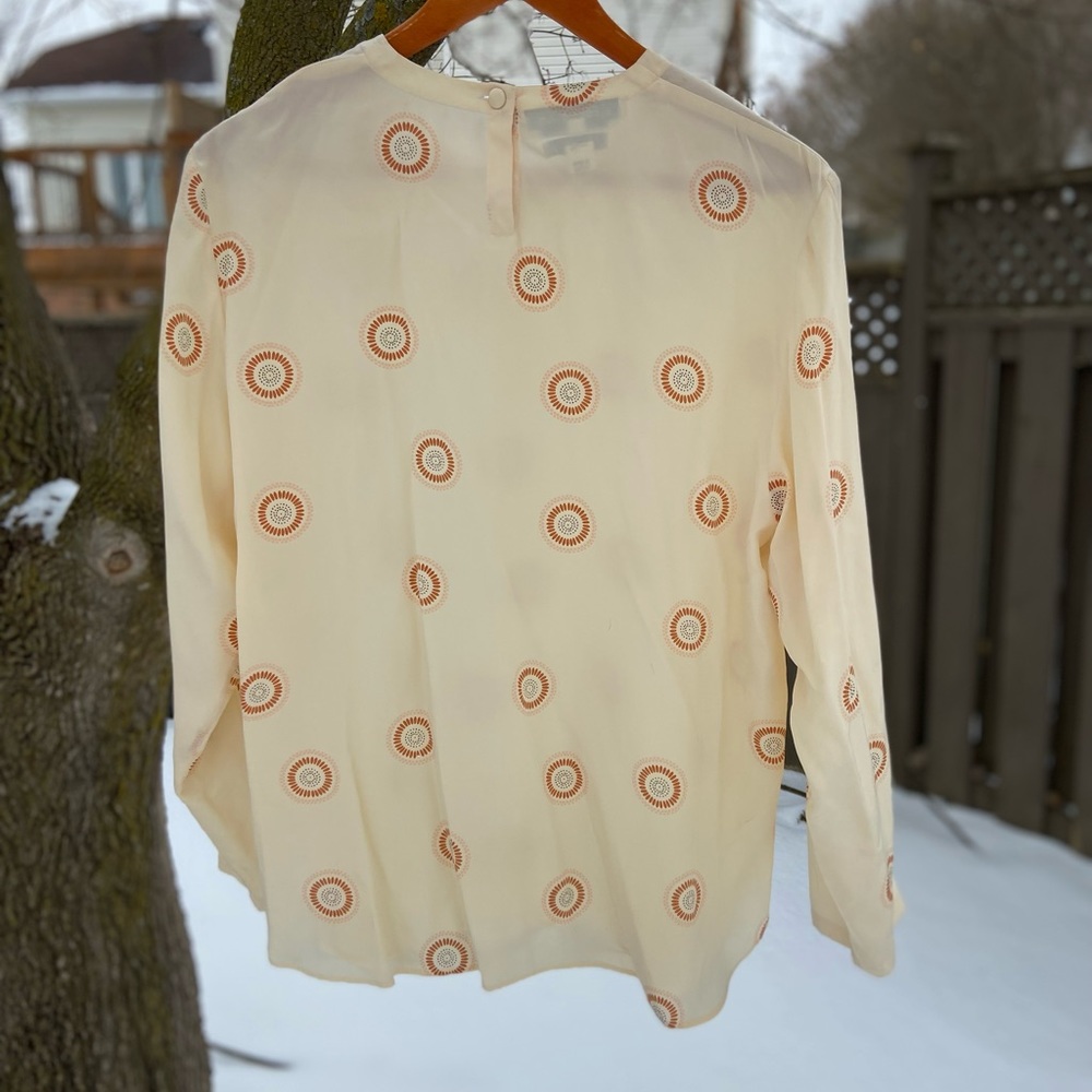 Vintage Silk Cream Alfred Sung Blouse - Picture 2 of 6